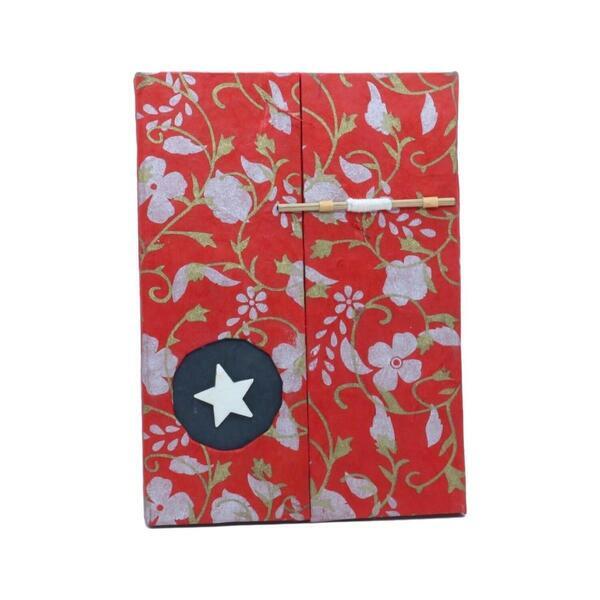 Flower & Star Printed Note Book size 21*15 cm