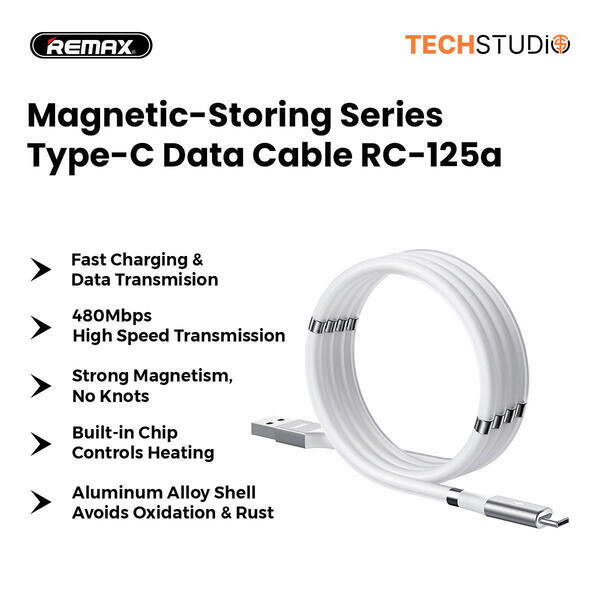 Remax Magnetic Storing Series Data Cable Type-C RC-125a
