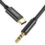 Rock Space Ca10 Type-C / Usb-C To 3.5Mm Aux Audio Adapter Cable Length 100Cm (Black)