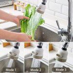 Rotatable Universal Splash Proof 3 Modes Water Saving Nozzle Filter Faucet Sprayer for Kitchen Basin Taps Aerator Extender for Bathroom Basin Tap (3-Gear)