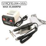 Saeshin Strong 204 Micro Motor 102l Polishing Handpiece 220v Grinding Machine for Jewelry/Nail/Dentist Polish 35000r/min