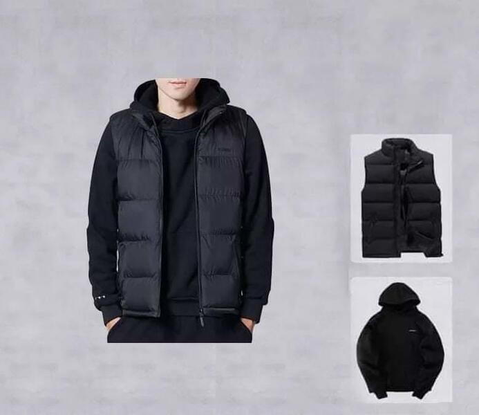 Pics Winter Warm Plain Hoodies And Half-Jacket