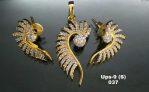 Shell Designed Gold Plated Pendant Set for Women