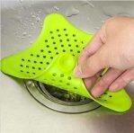 Silicon Star Shaped Based Bathroom (Tub) Kitchen Sink Drain Strainer Filter Hair Trap Stopper Catcher (wash Basin Jali) – (Random Color)