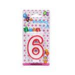 Six Birthday Candle