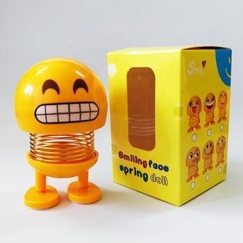 Smile Doll Smiling Face Spring Doll Dancing Auto Interior Home Decor Car Styling