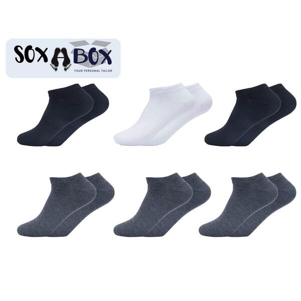 Soxabox Men Premium Cotton Ankle Socks (SMA-10)