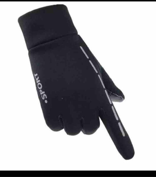 Sport Print Wind Stopper Inside Fleece With Touch Screen Gloves For Riding