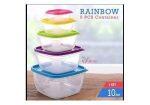 Square High Temperature Resistant Plastic Containers Set / plastic bowl / tub set/ multicolor lid