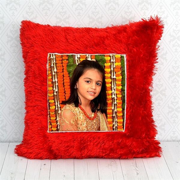 Square Shape Fur Cushion
