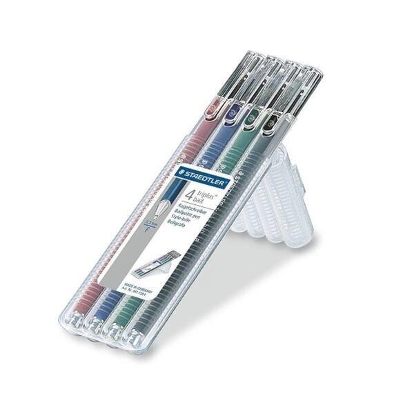 Staedtler Triplus Ballpoint Pen Box 0.3mm - Assorted Colours 431 FSB4