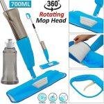 Stainless Steel Microfiber Floor Cleaning Spray Mop With Removable Washable Cleaning Pad And Integrated Water Spray Mechanism, Mop For Cleaning Floor