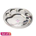 Steel Color Plain Khande Plate 13 Inch