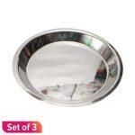 Steel Color Plain Round Shape Dinner Plate 11 Inch