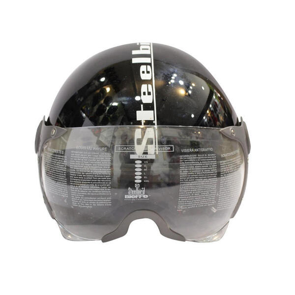 Steelbird Style Shine Black Half Face Helmet