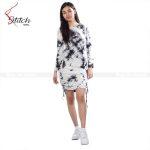 Stitch Nepal Tie Dye Side Drawstring Bodycon Dress for Women #0134