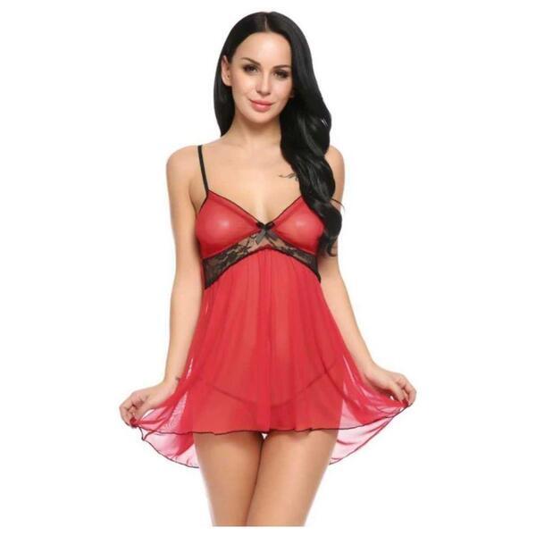 Stylish and Sexy Nightwear Lingerie With G-String Panty Free Size