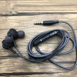 SUPER OFFER!! 3.5mm Jack Earphone With Fabric Cable Compatible For Android And IOS Devices – (Black)