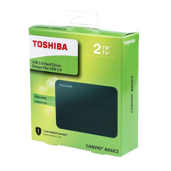 Toshiba Canvio Basics 2TB Portable External Hard Disk Drive USB 3.0