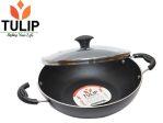 Tulip 28 CM (Induction) Non Stick Kadhai With Glass Lid