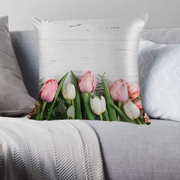 Tulip Printed Cushion Cover