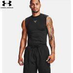Under Armour Black Project Rock HeatGear Sleeveless T-shirt For Men 1356561-001