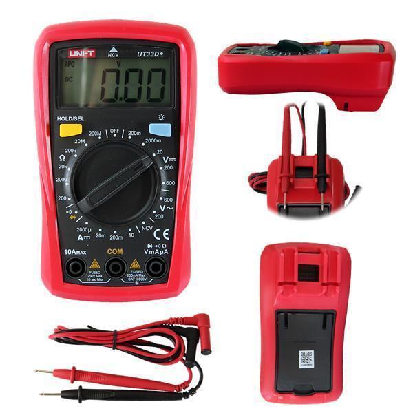 UNI-T digital Multimeter UT33D+NCV point Multimeter Voltage Current Resistance Tester Buzzer LCD Backlight With non contact Buzzer