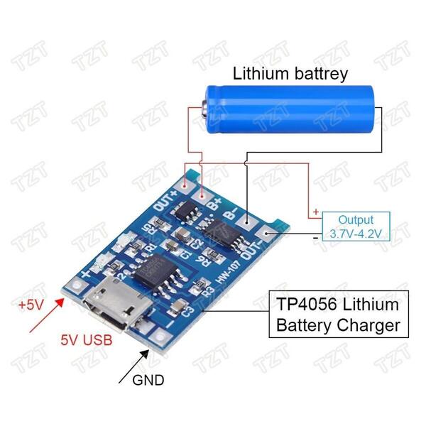 USB Lithium Battery Charger Module Board With Charging And Protection-Hw-107