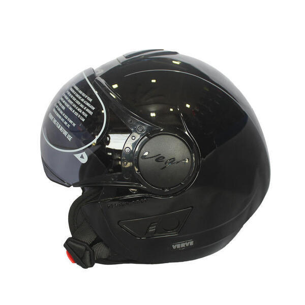Vega verve Black Single Visor ISI Certified Helmet