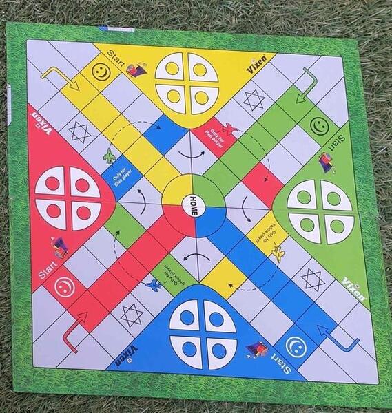 Vixen Big Ludo and Snake Ladder Two in One (Two Fold) Premium Gold