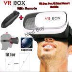 Vr Box Virtual Reality Headset 3.5"-6" Phone Size with Bluetooth Remote