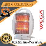Wega Quartz Heater 800 Watt 2 Rod (WQ801 White)