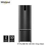 Whirlpool 325 Litres Intelli Fresh Bottom Freezer Inverter Frost Free Double Door Refrigerator With Digital Display (Onyx Steel)