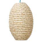 Lokta Paper Flower Printed Handmade Lamp size 9*16 inch