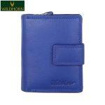 WILDHORN Nepal RFID Protected Genuine Leather Trifold Blue Wallet for Women (WHLW058 BLUE)