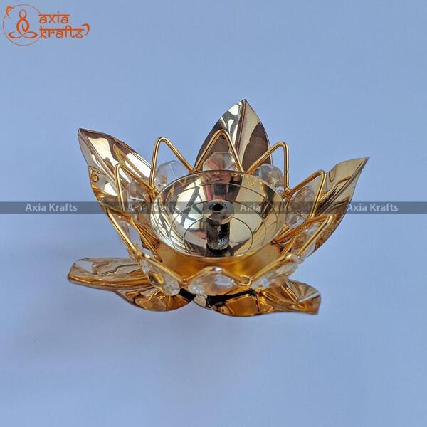 Brass Lotus Diamond Lamp