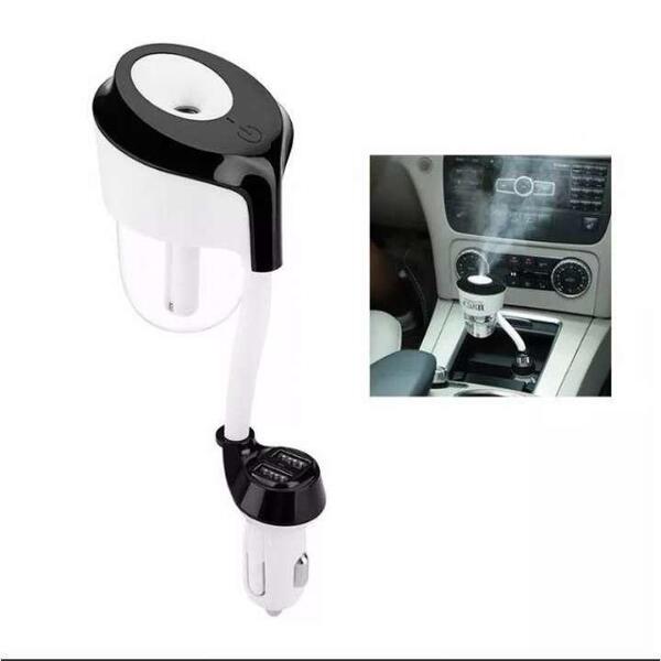 Car Perfume Holder With USB - (White)
