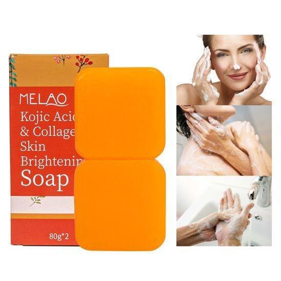 Melao Kojiac Acid Soap For Skin Whitening & Lightening - 80g *2