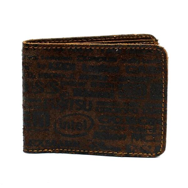 2 Folding Dark Brown Esiposs Leather Wallet For Men