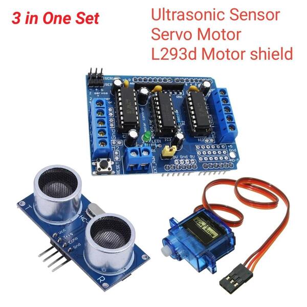 Arduino Uno Robot Kit Set For Ultrasonic Obstacle Avoiding Car With ...