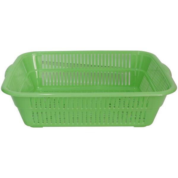 Bagmati Green Plastic Fruit & Vegetable Sieve Basket- Medium