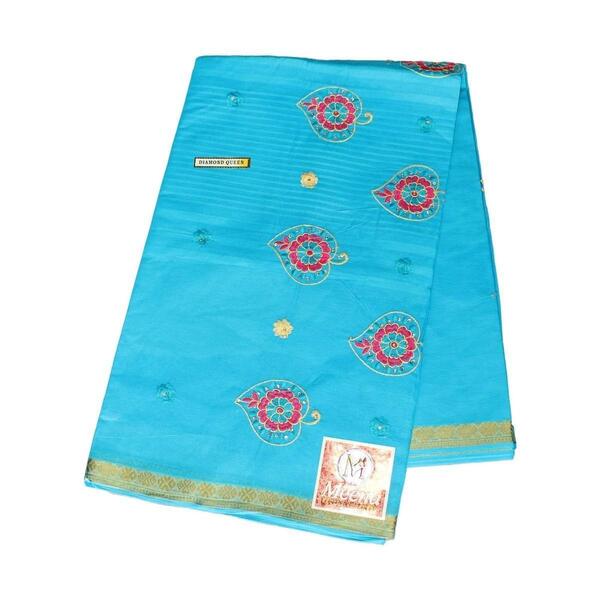 M.Diamond Queen Emroided Cotton Saree