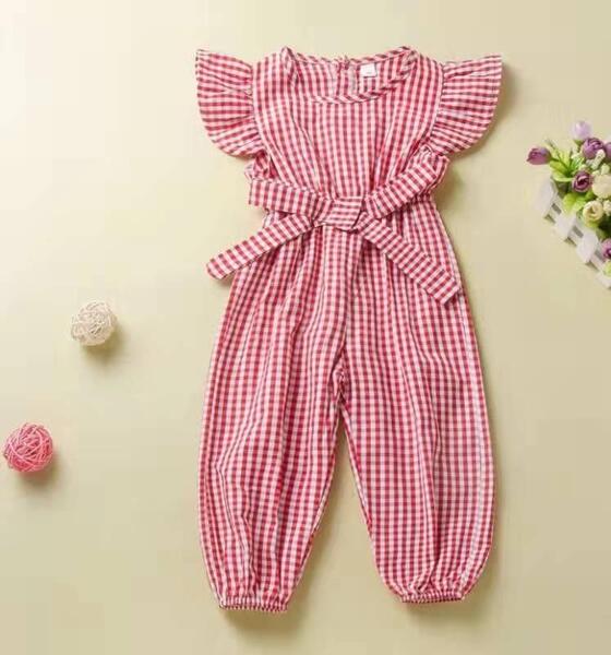 Box Print Dress For Kids