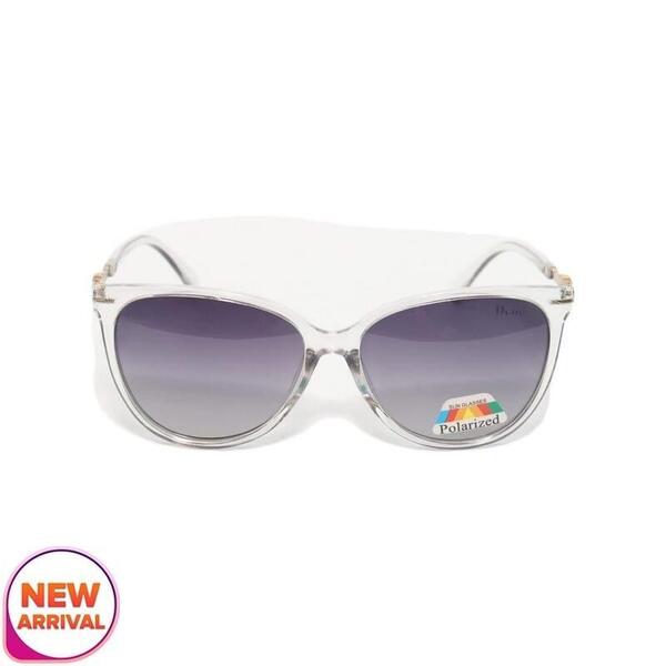 Transparent Frame Polarized Plastic Ladies Sunglass