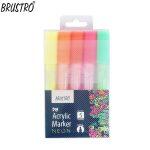 Brustro Acrylic (DIY) Marker(Fluorescent Shades) for Craftworks, School Projects, and Other Presentations