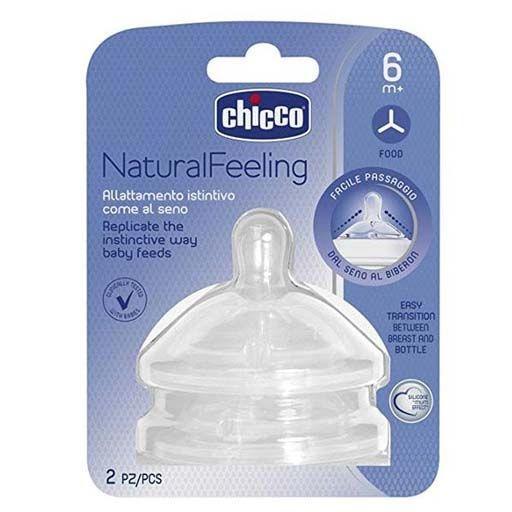 Chicco 2 Teats Natural Feeling 6M+ F Food