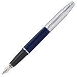 Cross Calais 116-3 Blue Lacquer With Chrome Cap Fountain Pen