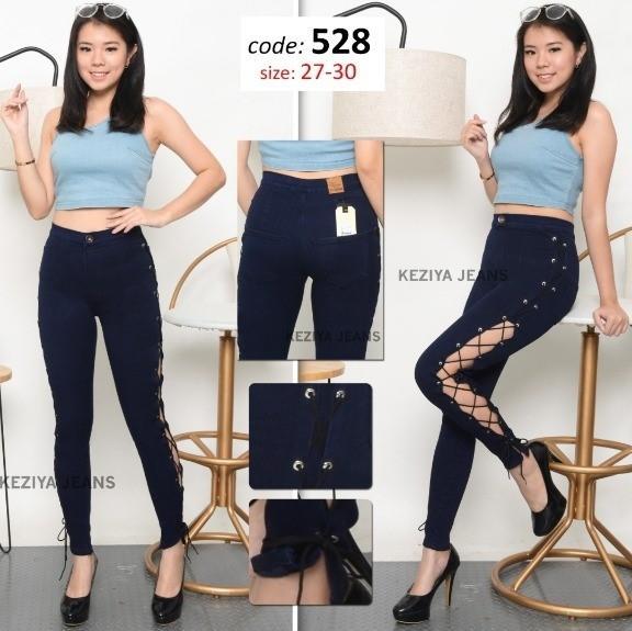 Skinny Jeans Pant with lace design (P-609)