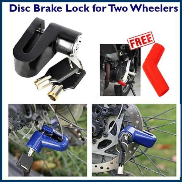 Disc Brake Lock For Two Wheelers With Free Gear Shifte