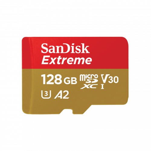 Disk Extreme microSD™ 128GB Card Read 160MB/s & Write 90MB/s With Extreme Capture, Transfer & Apps Speed